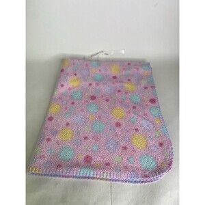 Baby Connection Blanket Pink Purple Blue Yellow Green Polka Dots Circles Fleece